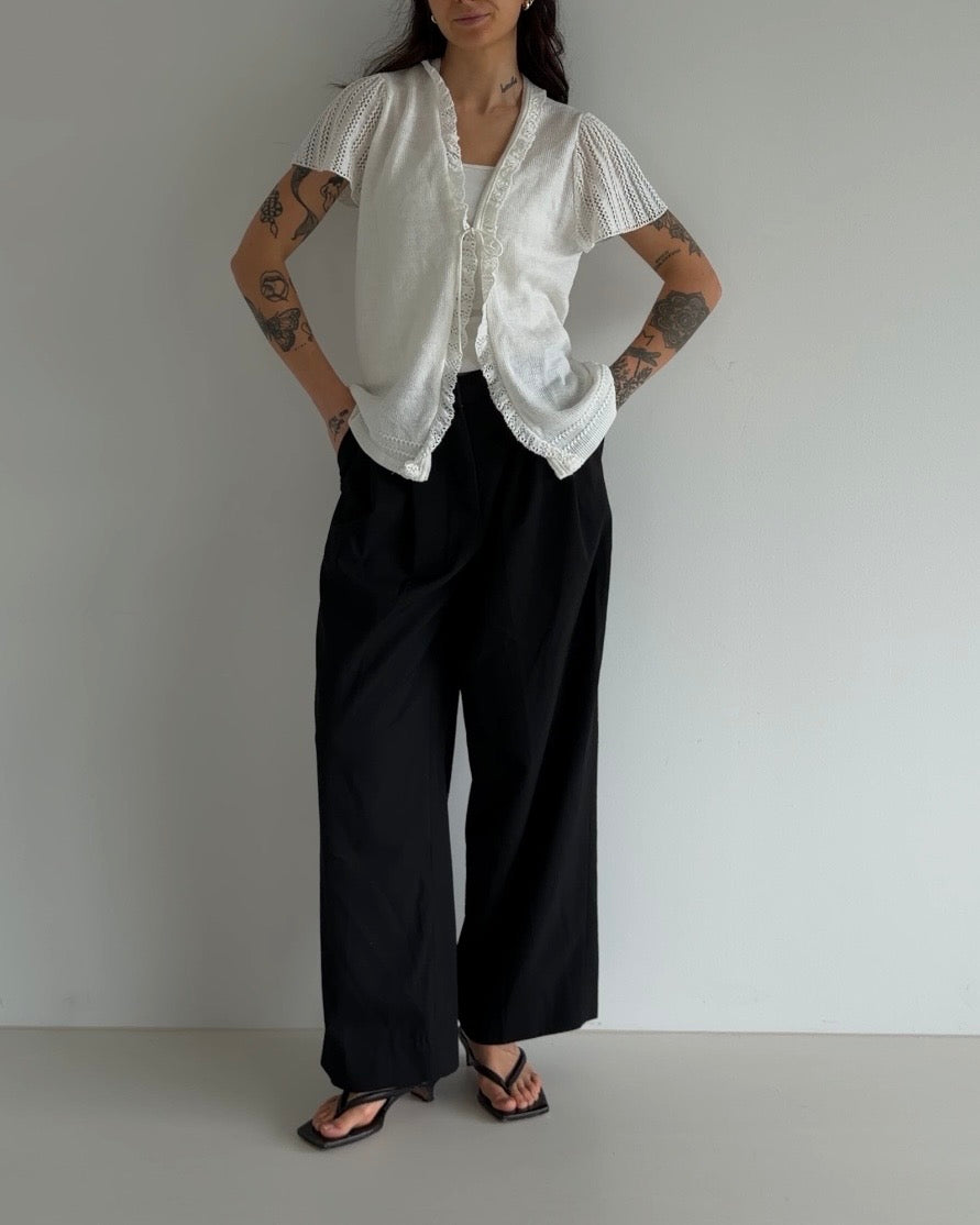 White Knitted Cardigan/Top