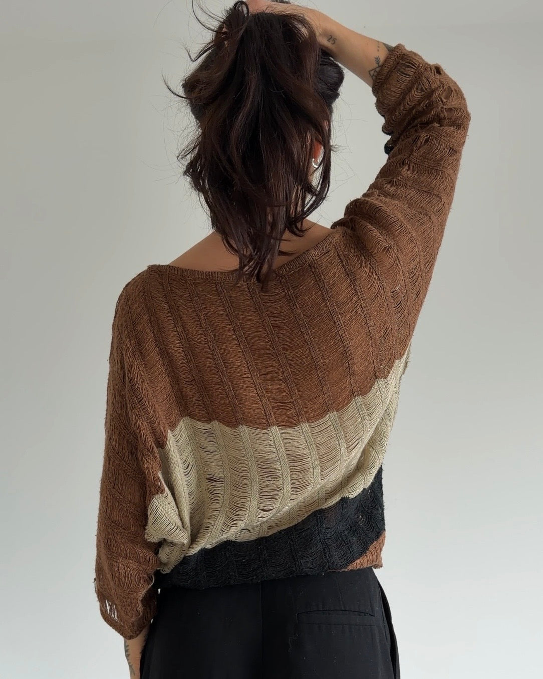Colorblock Textured Sweater