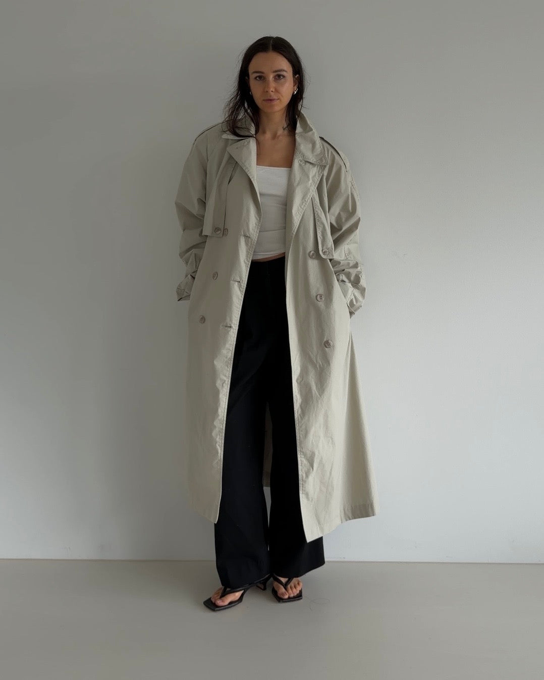 Oversized Trenchcoat Light Beige