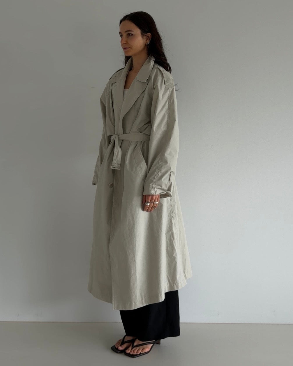Oversized Trenchcoat Light Beige