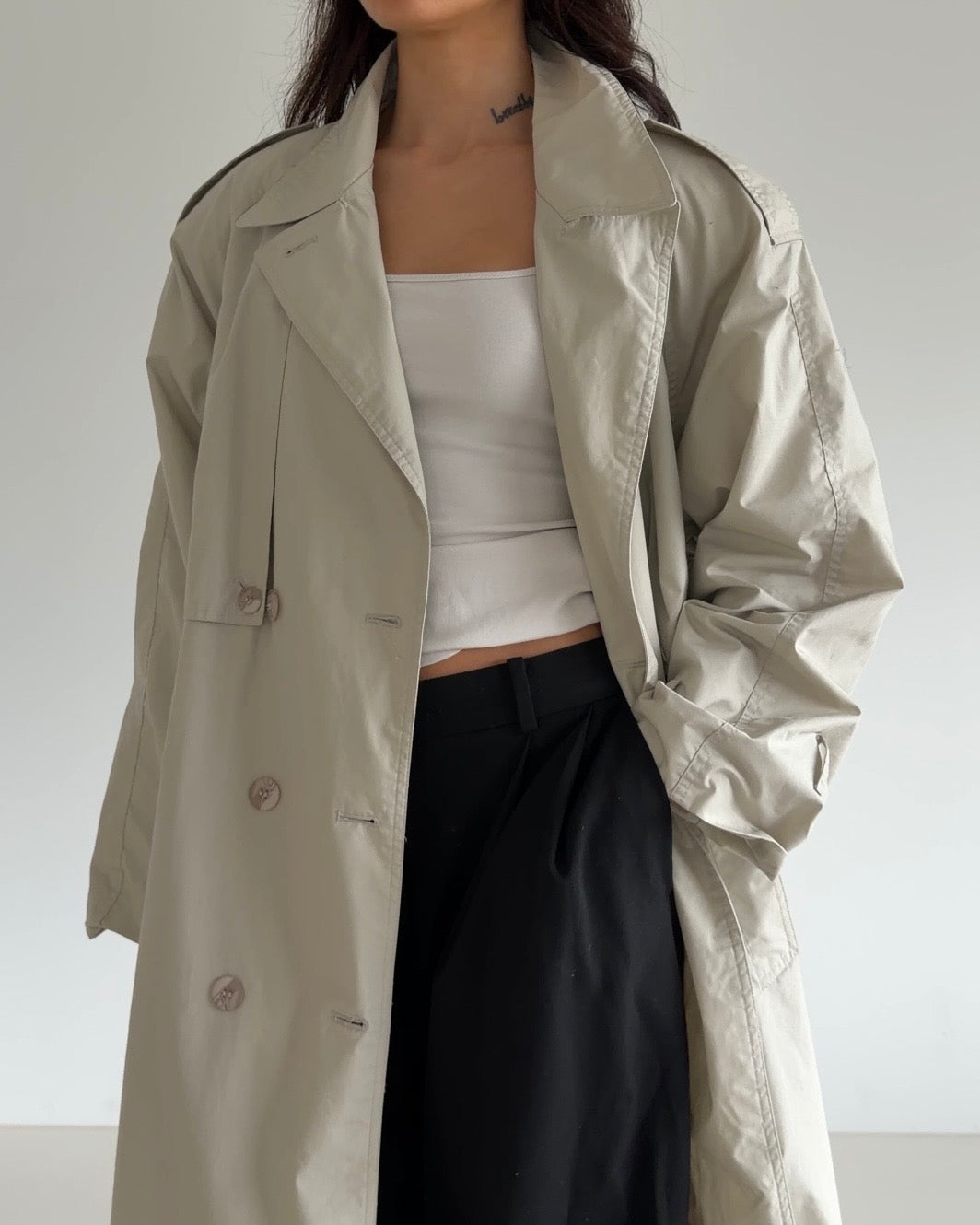 Oversized Trenchcoat Light Beige