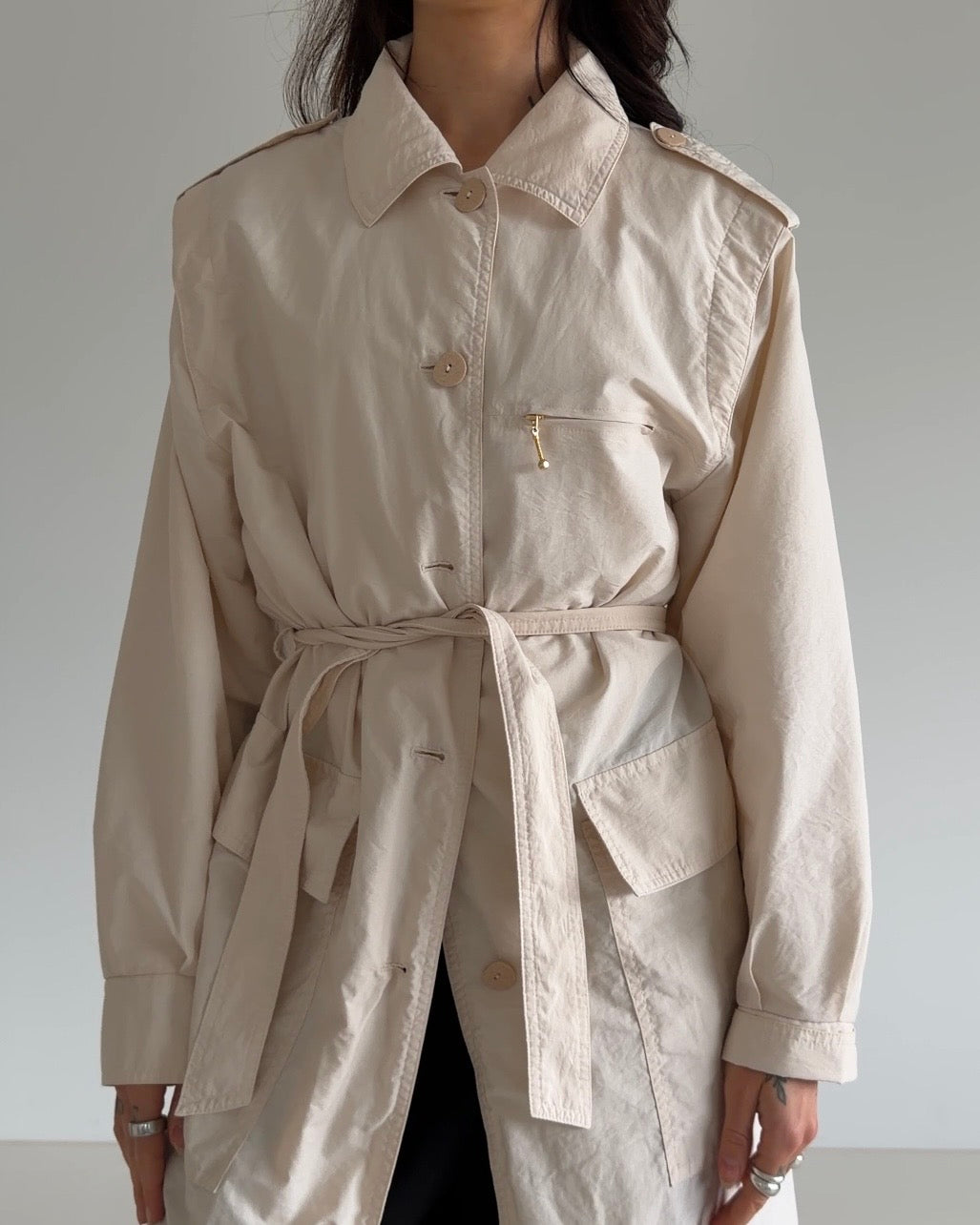 Trench Jacket in Apricot