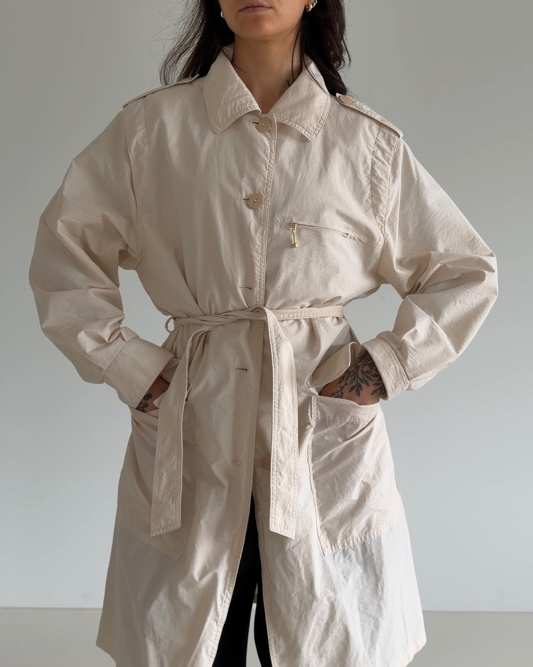 Trench Jacket in Apricot