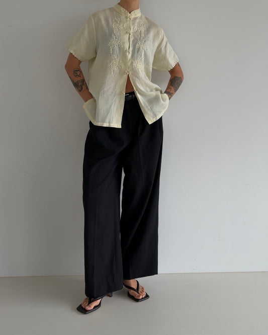 Vintage Blouse in Butter Yellow