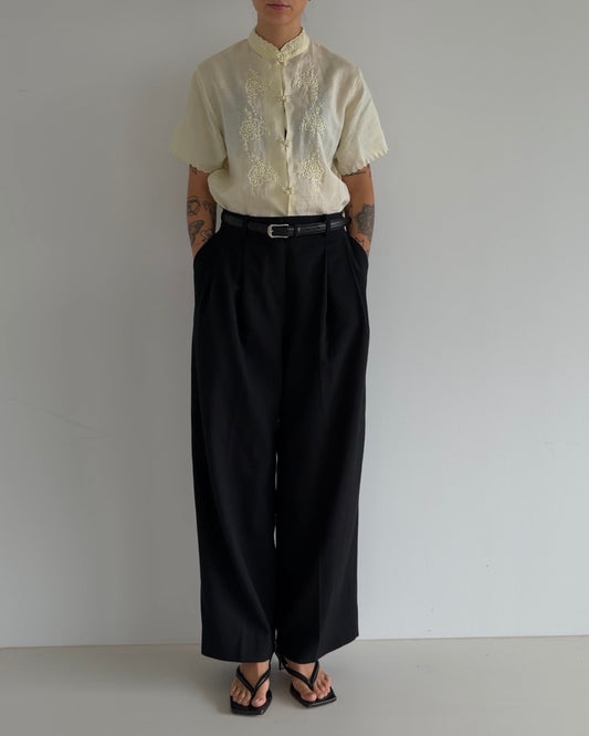 Vintage Blouse in Butter Yellow
