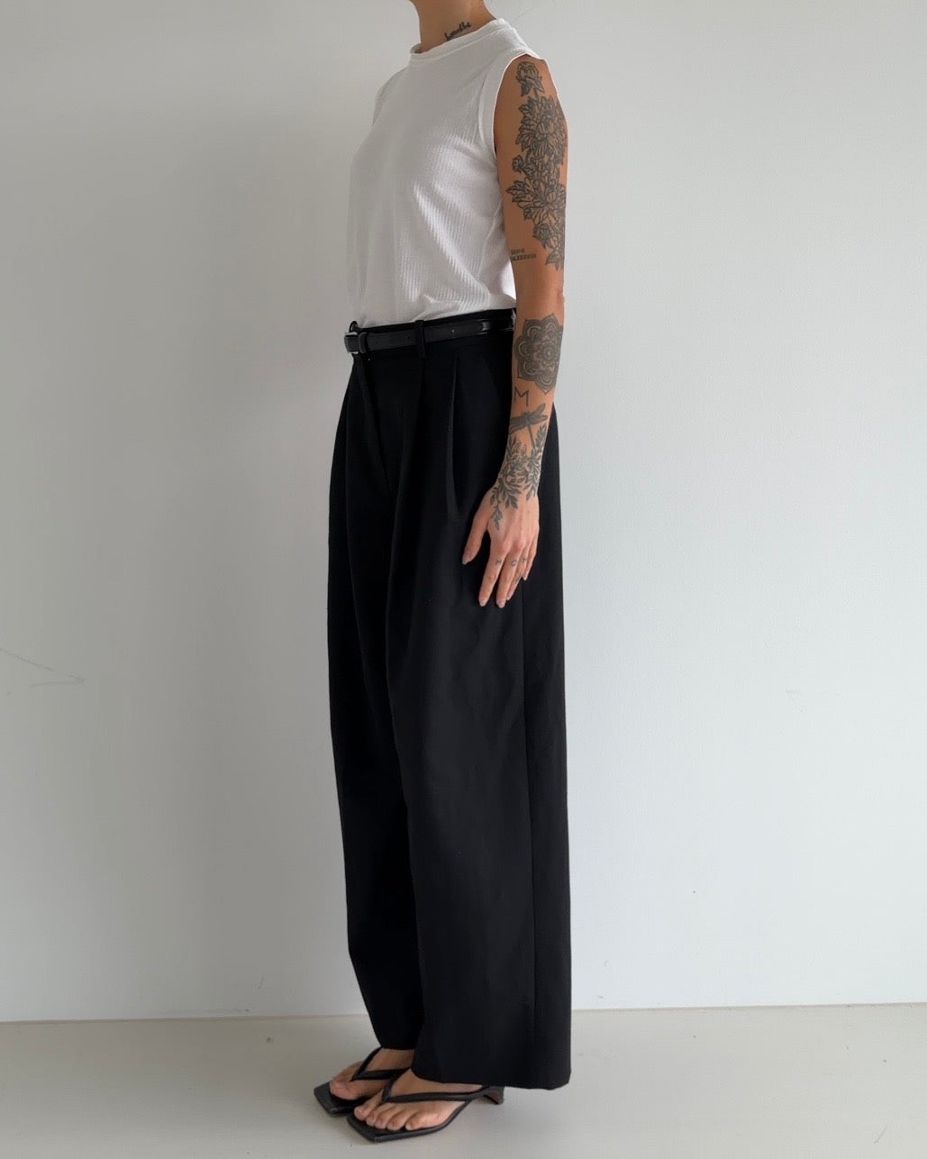 Jil Sander Ribbed White Crew-Neck Top