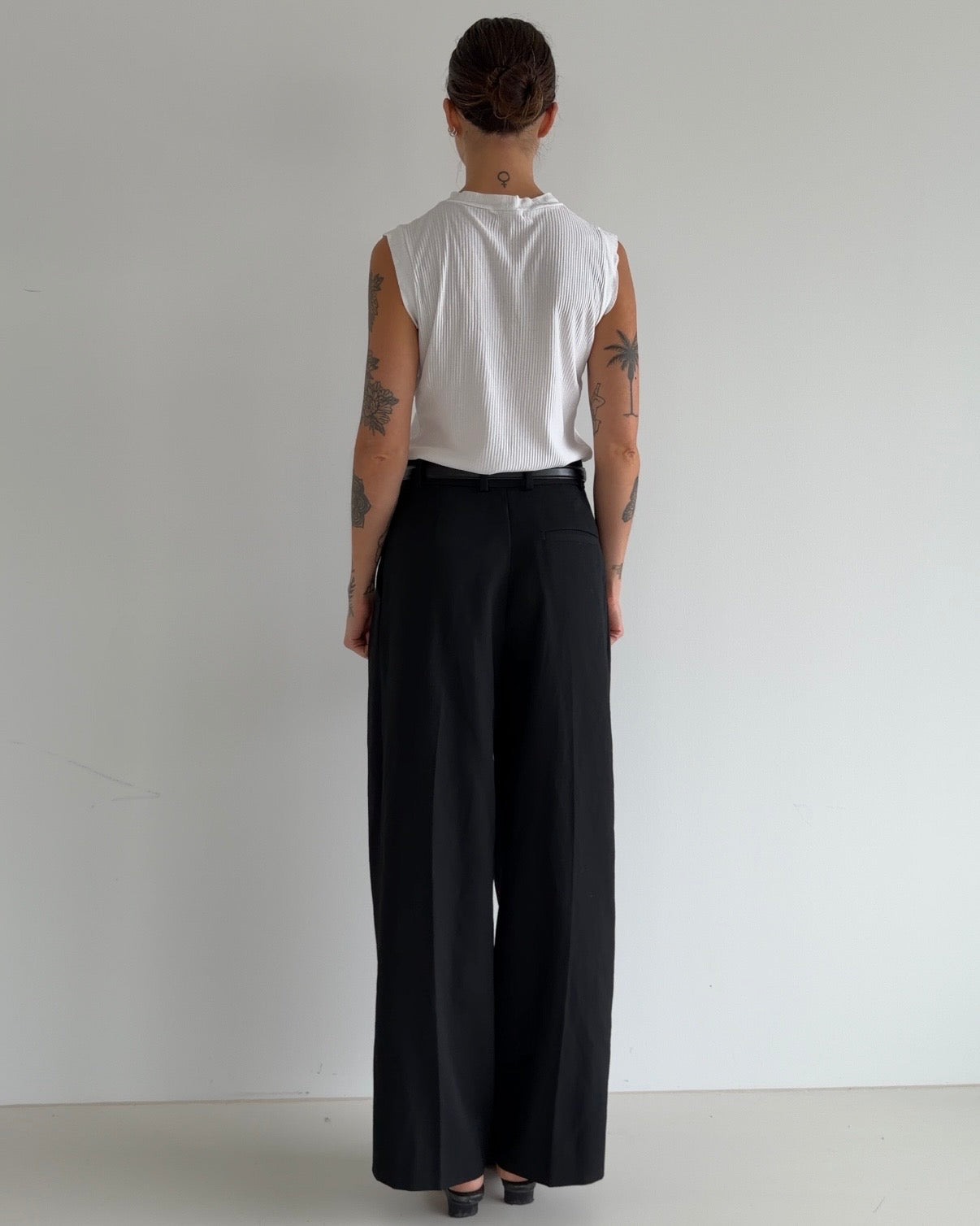 Jil Sander Ribbed White Crew-Neck Top