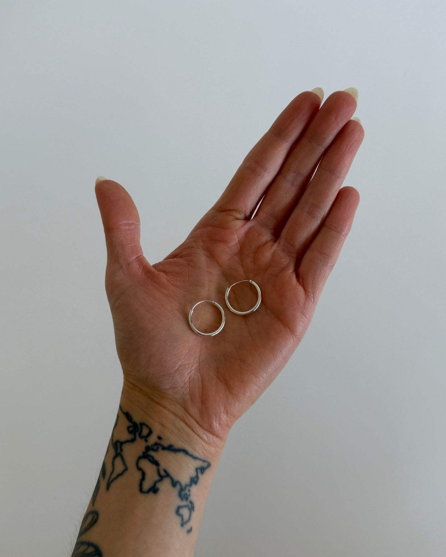Silver Hoops Small