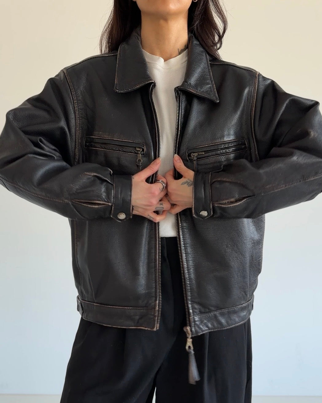 Heavy Vintage Leather Jacket