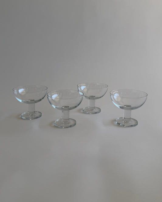 Glass Dessert Coupes – Set of 2