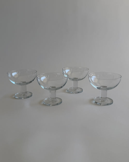 Glass Dessert Coupes – Set of 2