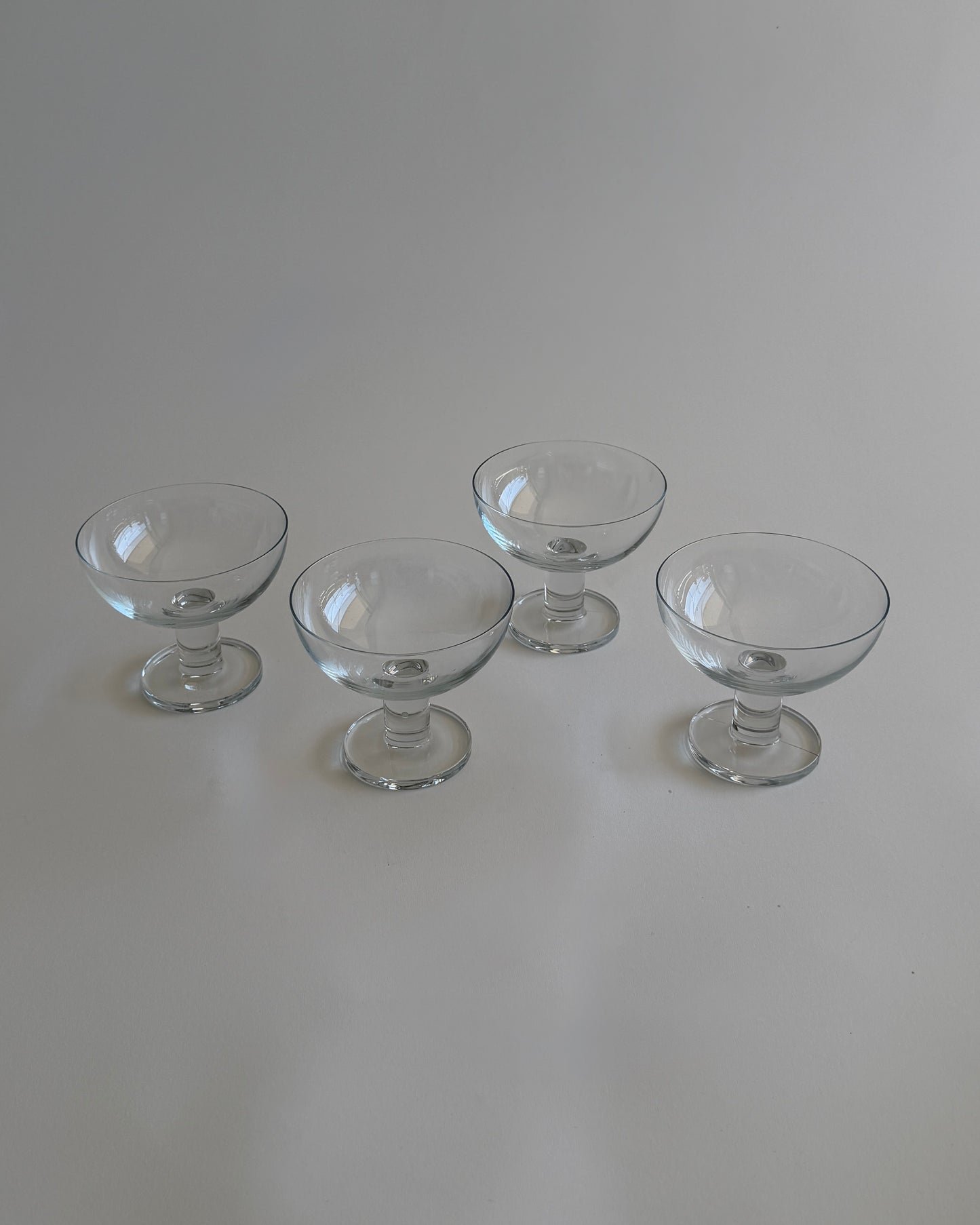 Glass Dessert Coupes – Set of 2