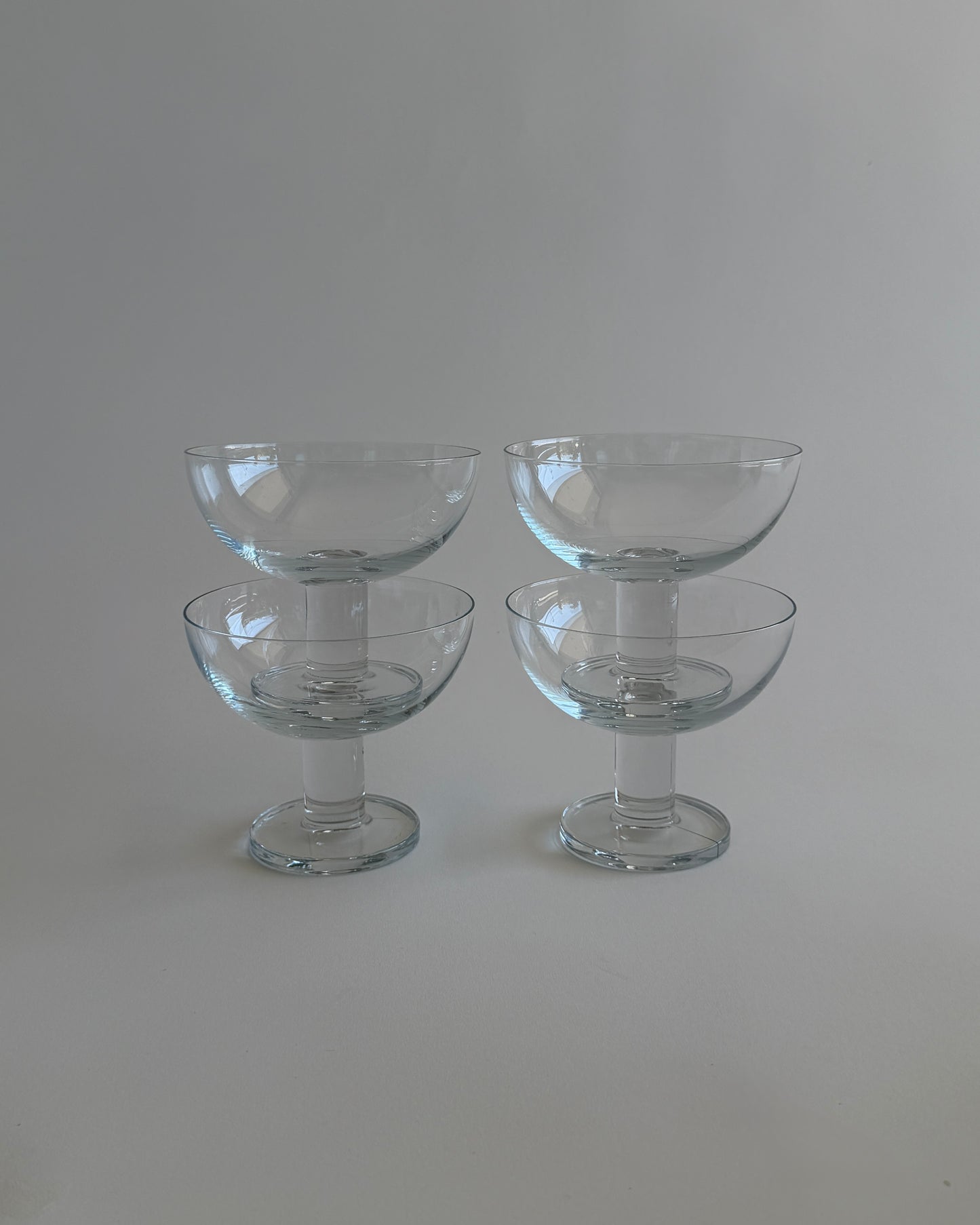 Glass Dessert Coupes – Set of 2