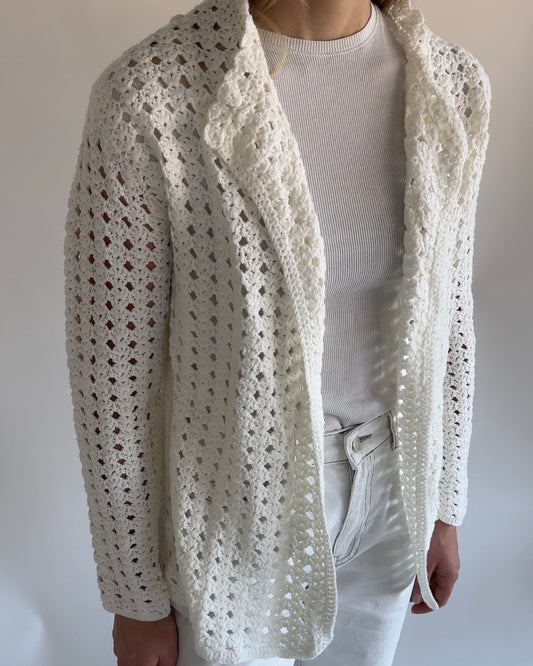 Crocheted Vest White