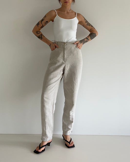 Linen Pants Beige