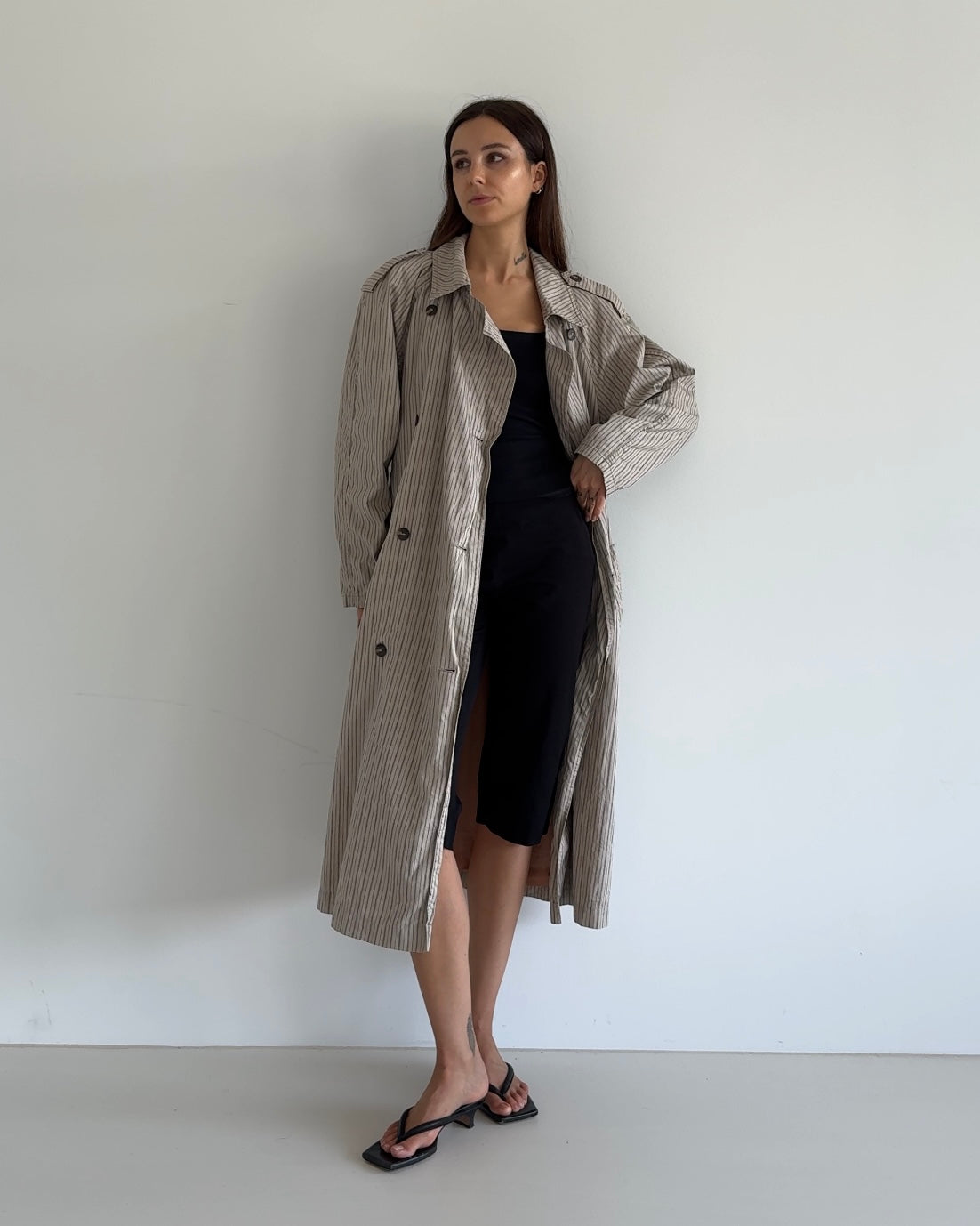 Striped Trenchcoat