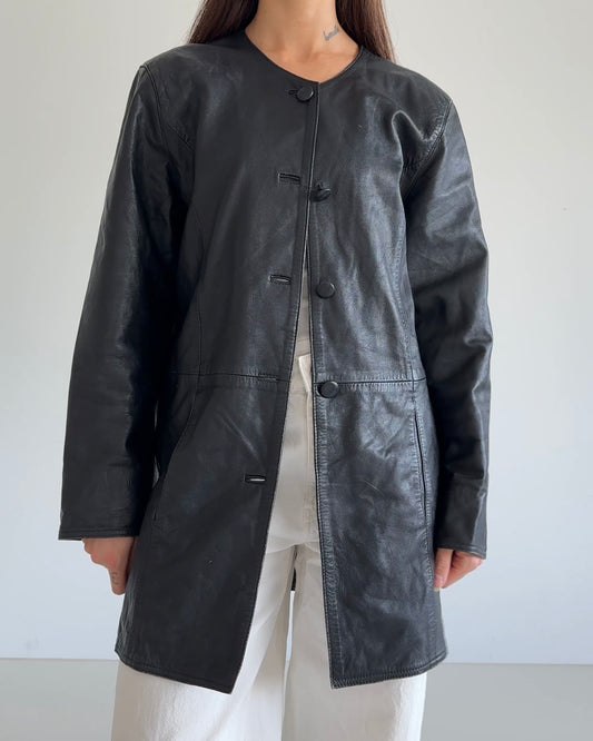 Short Leather Coat