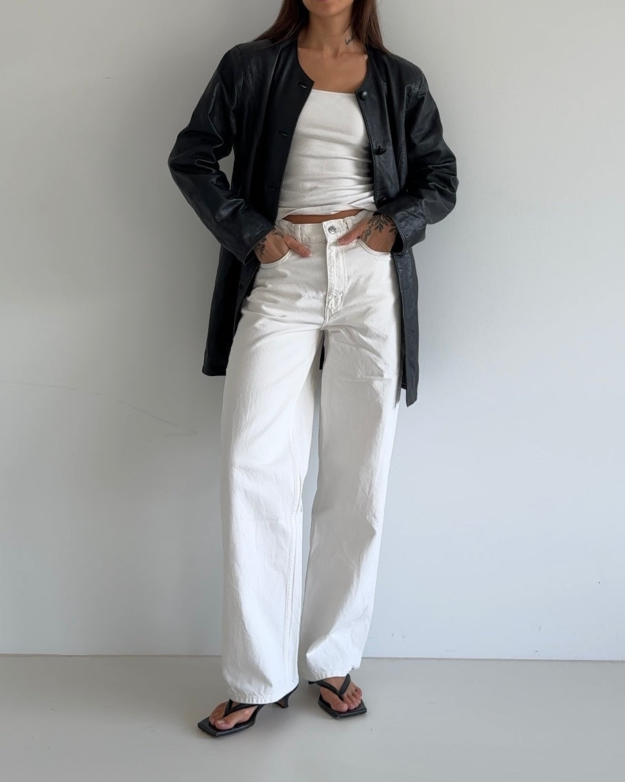 Short Leather Coat