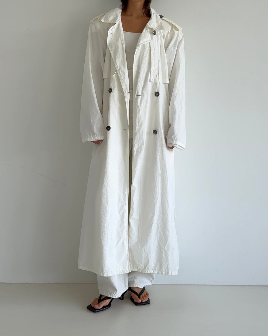 Oversized Light Trenchcoat White