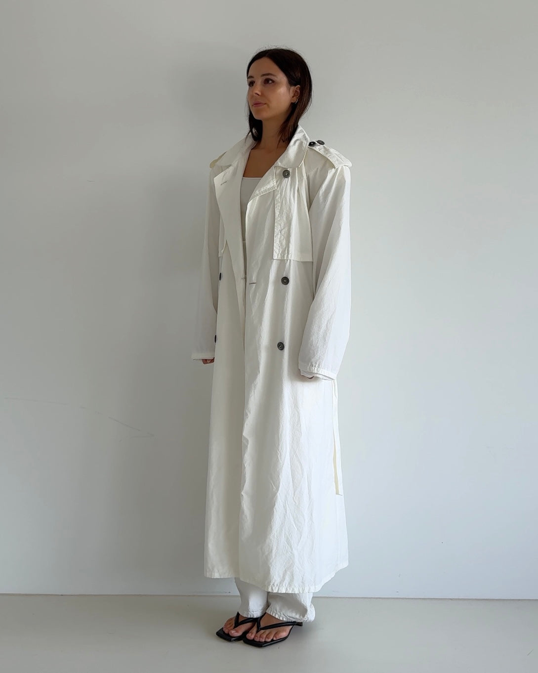 Oversized Light Trenchcoat White