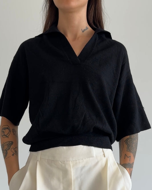 Short Sleeve Pullover Black