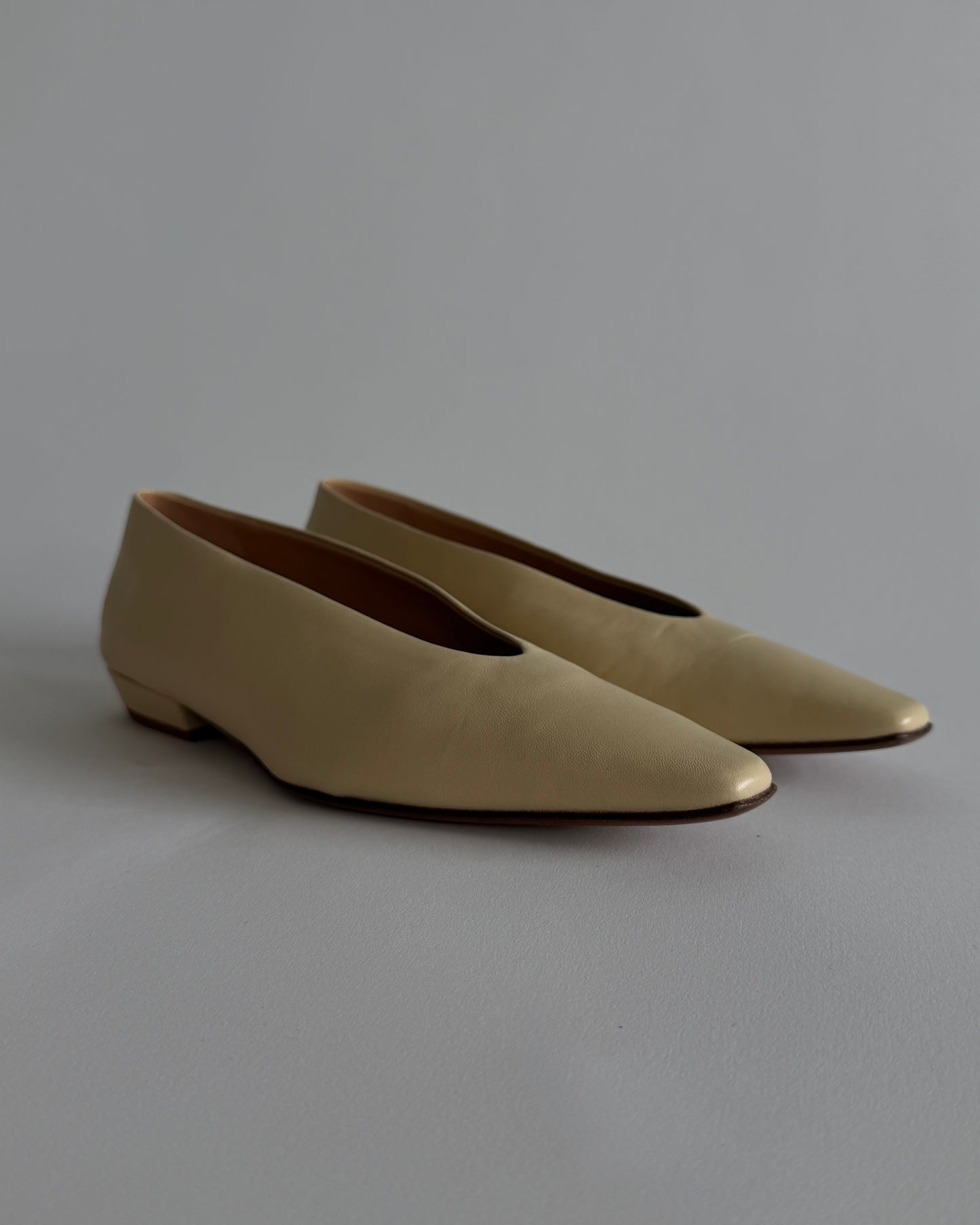 Bottega Veneta Almond Flats in Cream