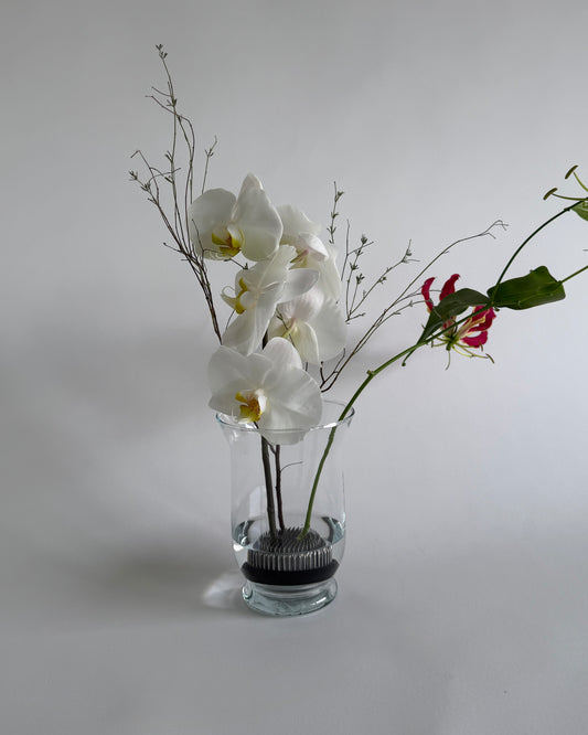 Vintage Clear Glass Vase