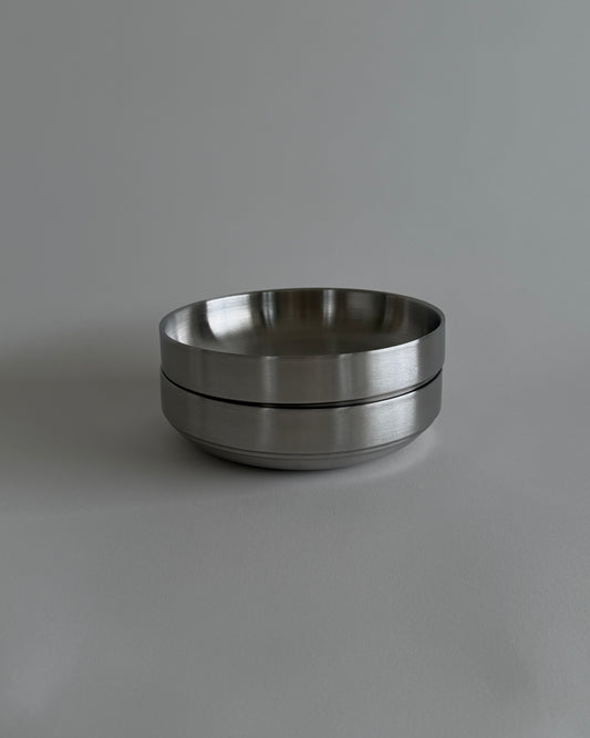 Mono Stainless Steel Plate – Large - Set of 2