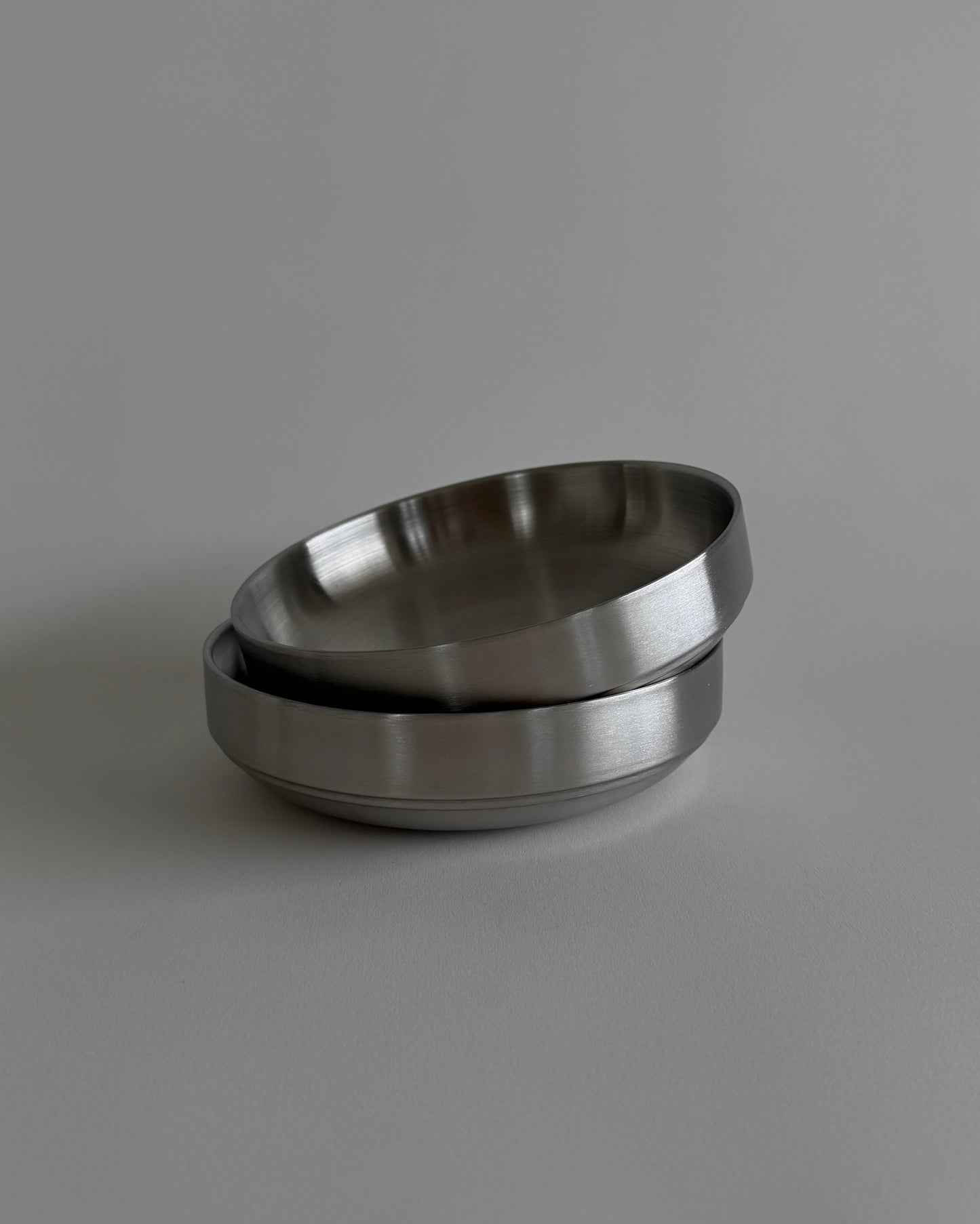 Mono Stainless Steel Plate – Large - Set of 2