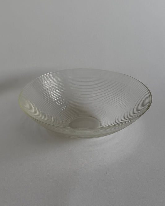 Vintage Ribbed Glass Bowl