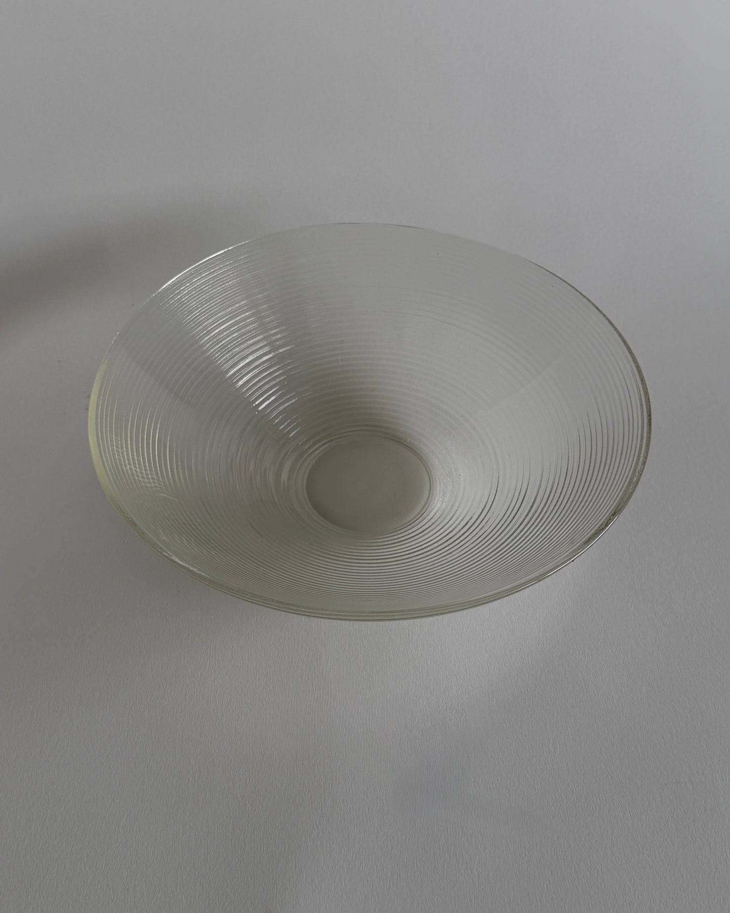 Vintage Ribbed Glass Bowl