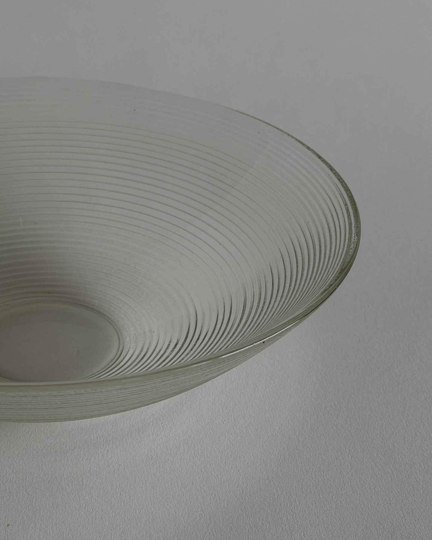 Vintage Ribbed Glass Bowl