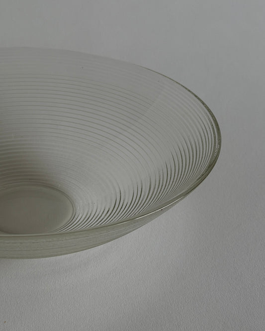 Vintage Ribbed Glass Bowl