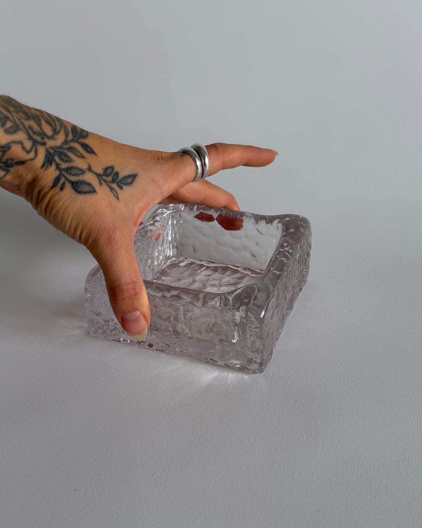 Textured Glass Bowl