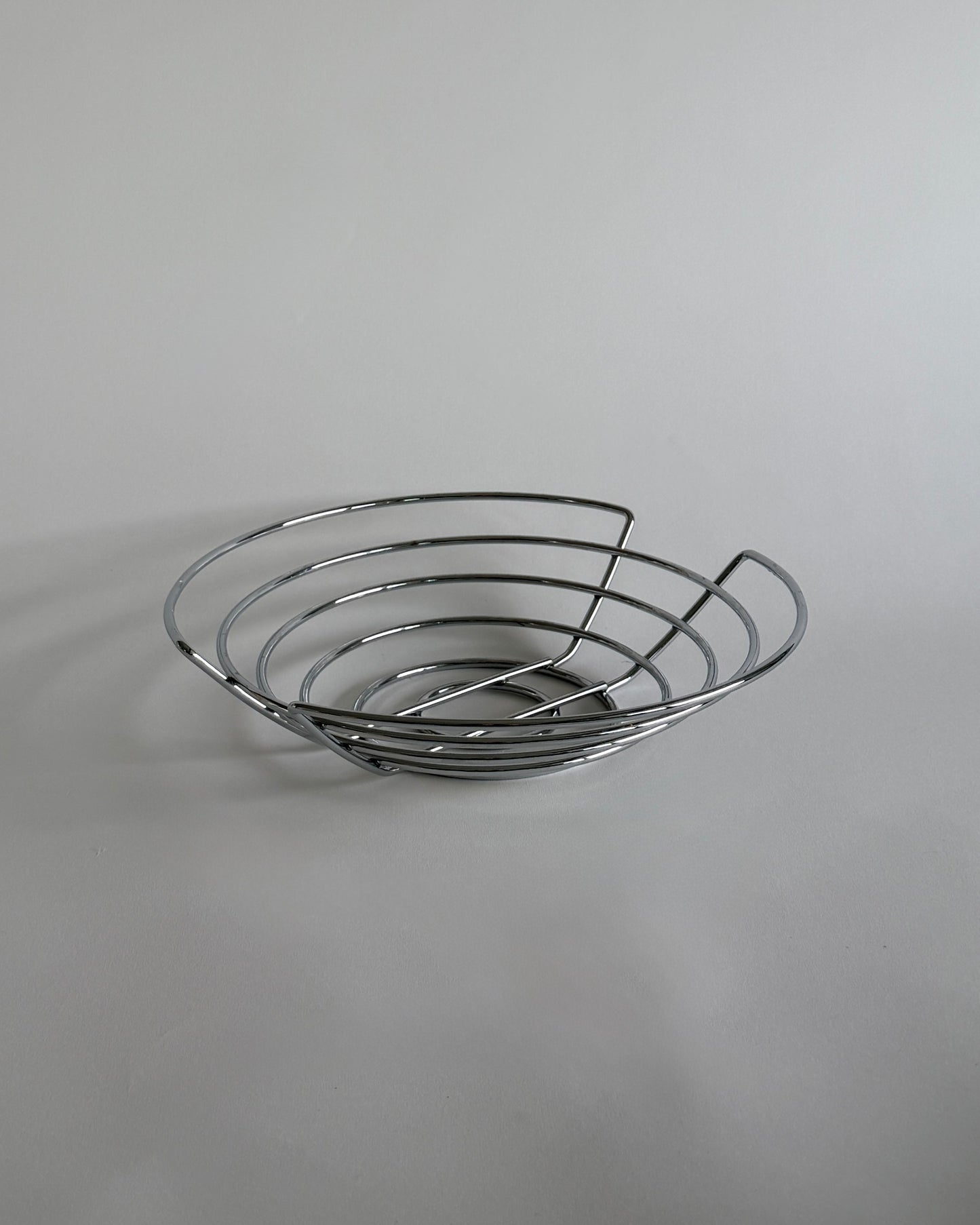 Chrome Spiral Fruit Bowl