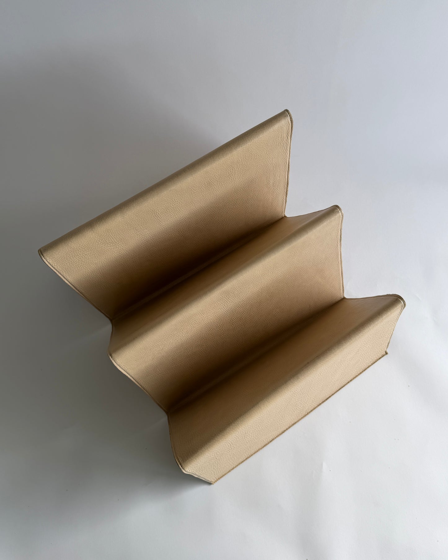 Vintage Leather Magazine Rack