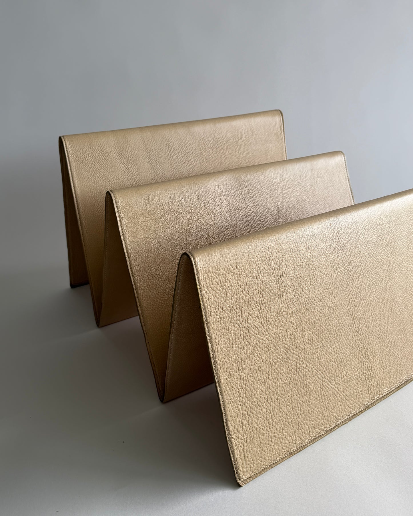 Vintage Leather Magazine Rack