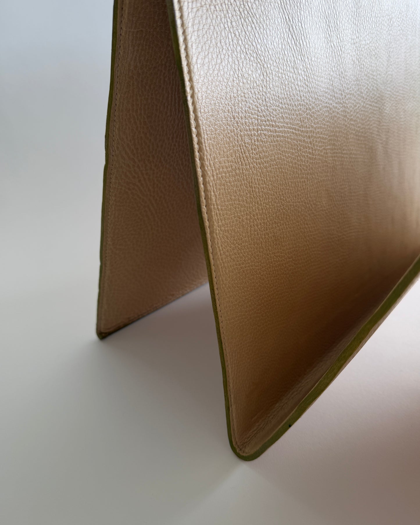 Vintage Leather Magazine Rack