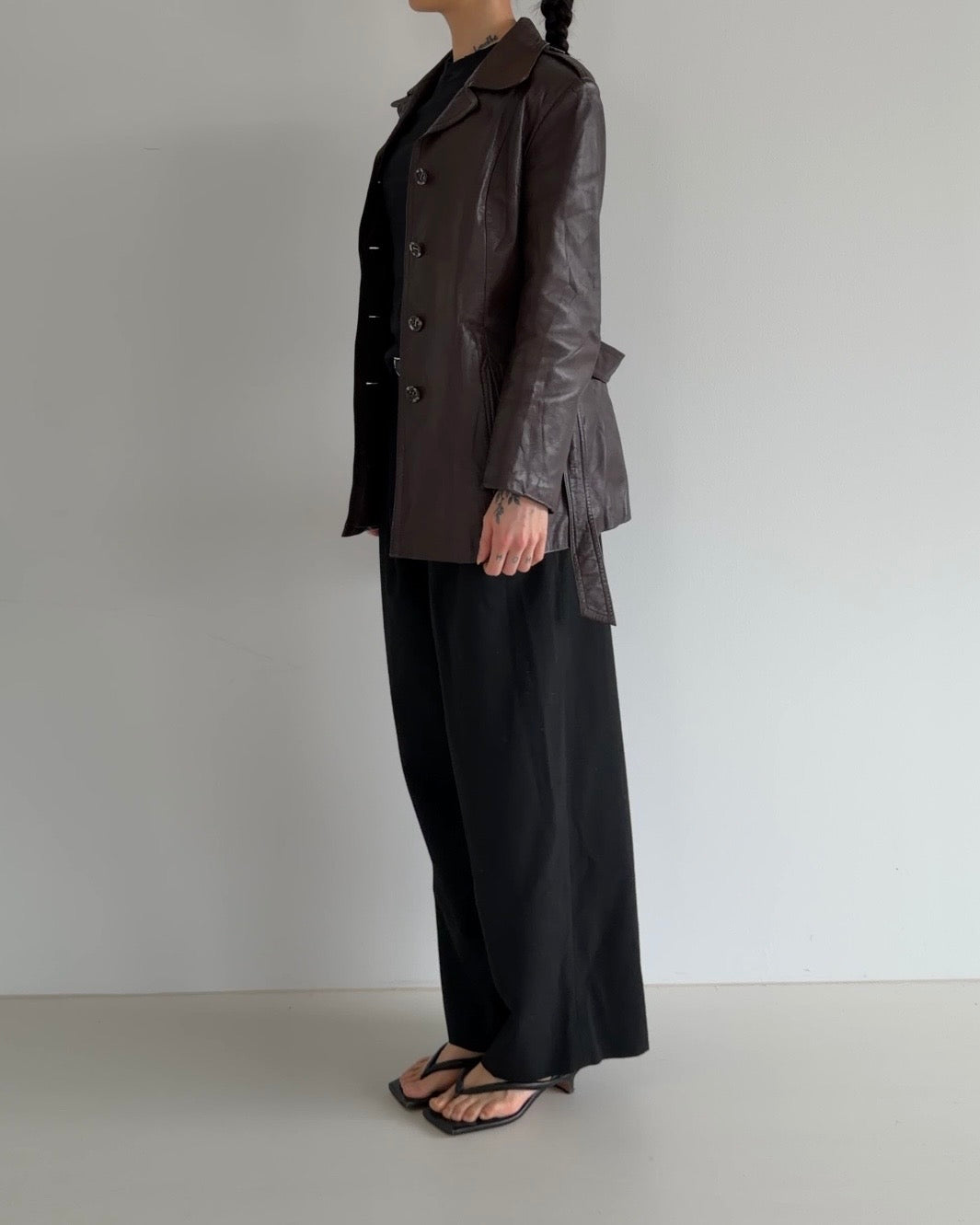 Vintage Leather Jacket Brown