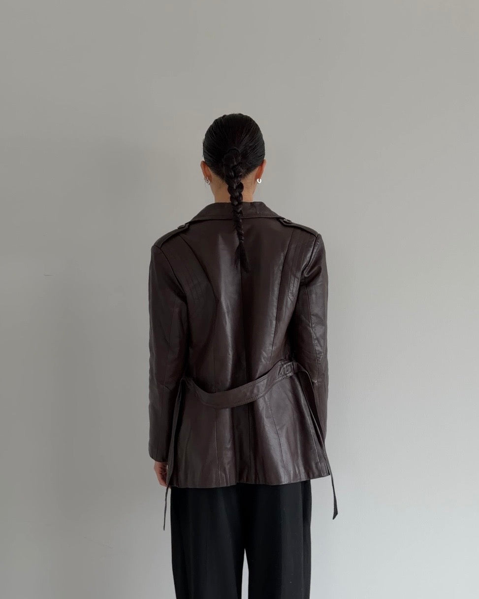 Vintage Leather Jacket Brown