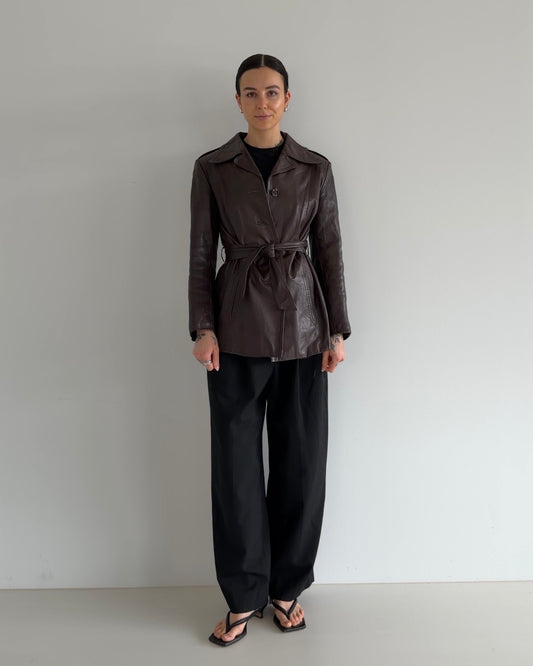 Vintage Leather Jacket Brown