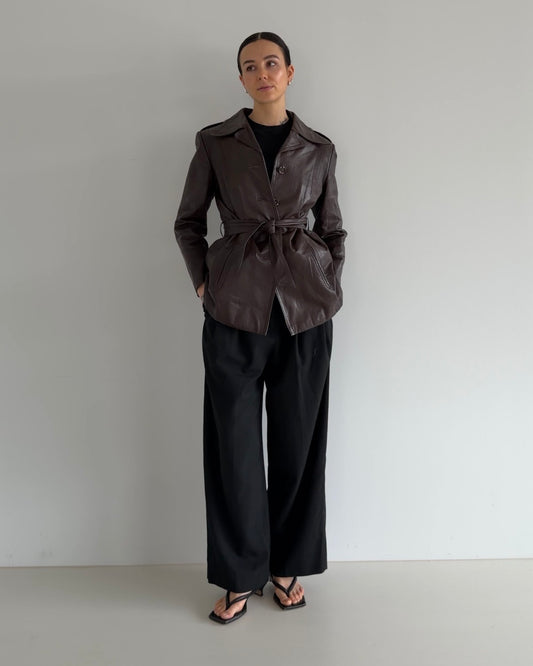 Vintage Leather Jacket Brown
