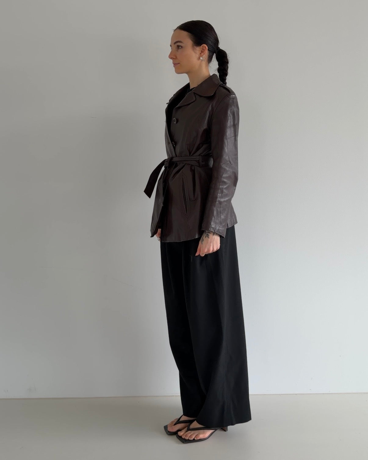 Vintage Leather Jacket Brown