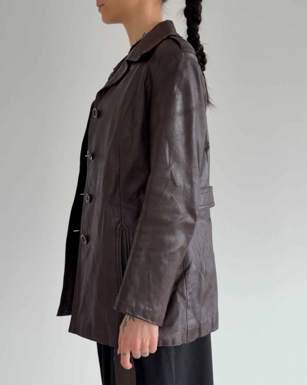 Vintage Leather Jacket Brown