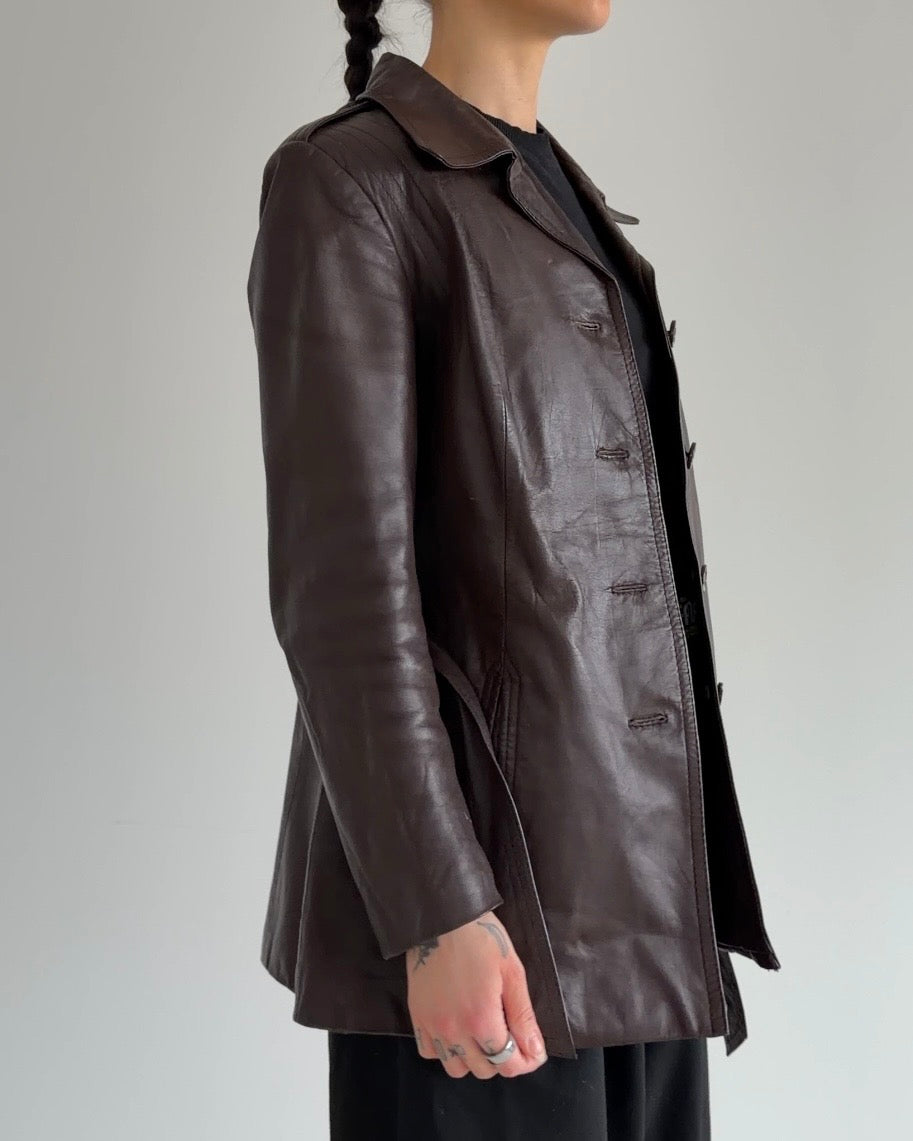 Vintage Leather Jacket Brown