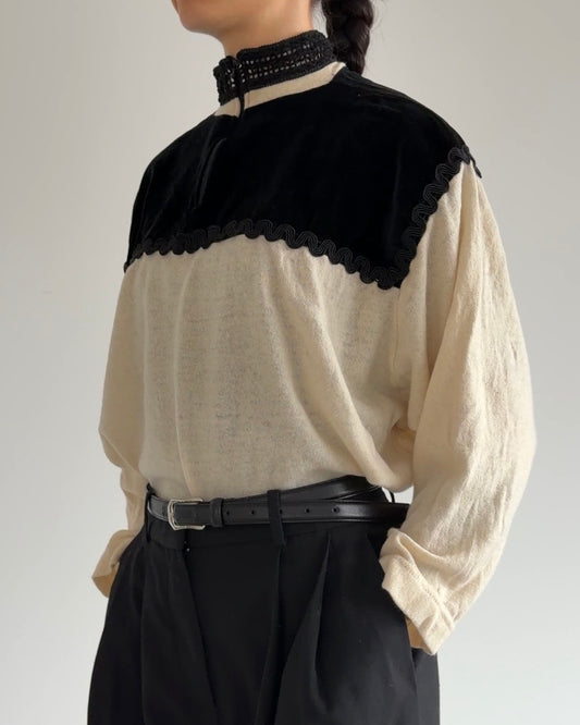 Soft Pullover Cream / Black