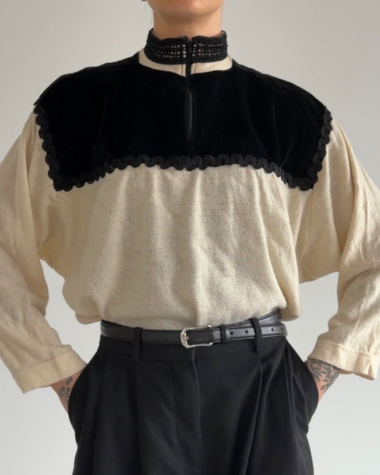Soft Pullover Cream / Black