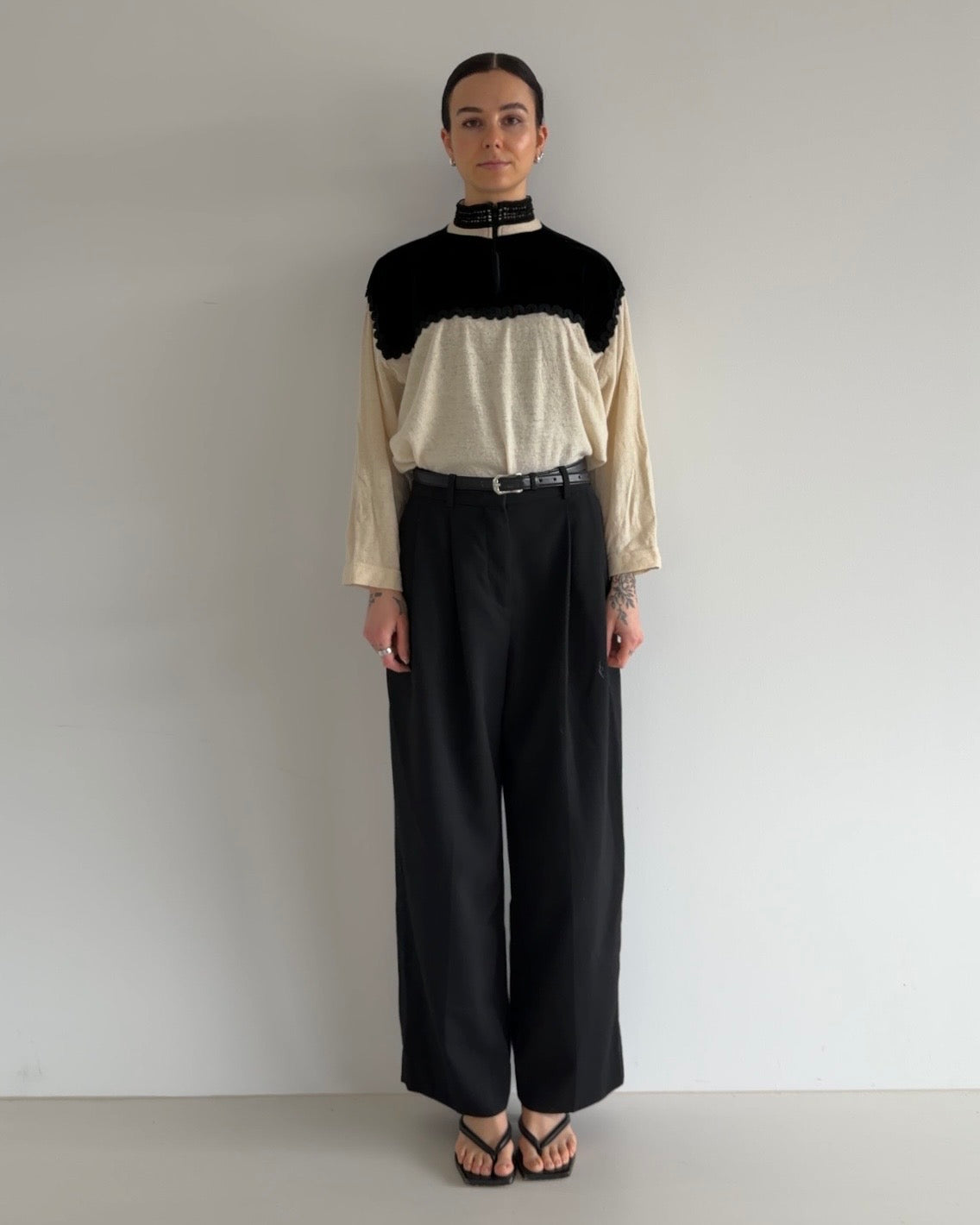 Soft Pullover Cream / Black