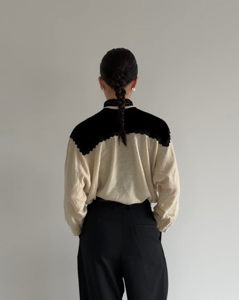 Soft Pullover Cream / Black