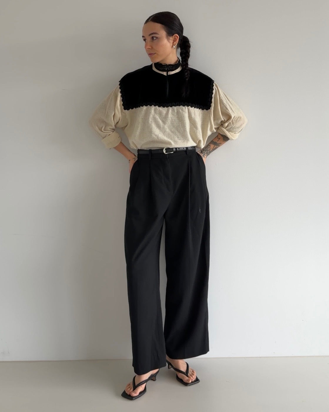 Soft Pullover Cream / Black